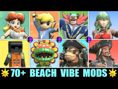 70+ BEACH VIBE Mods for SMASH BROS ULTIMATE!