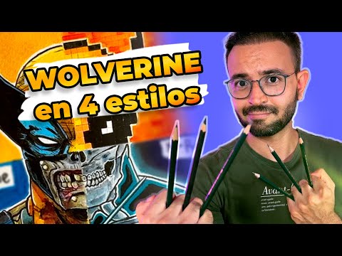 Dibujé a Wolverine en 4 estilos 🤯