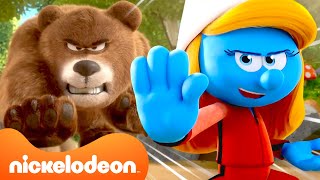 Los Pitufos enfrentando sus miedos durante 60 minutos seguidos 🐍 | Nickelodeon en Español