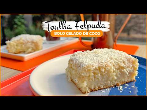 Toalha felpuda - Aprenda a fazer bolo gelado de coco