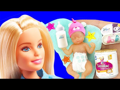 12 DIY Miniatures for a Baby Doll and Barbie Doll make up hacks and crafts / Doll funny video