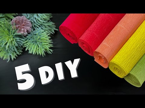 5 IDEAS 💥 Crepe Paper Decoration Ideas Crepe Paper Flowers