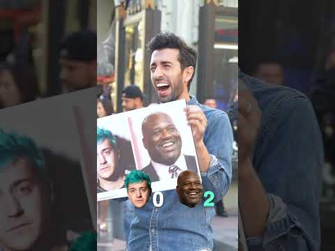 Ninja vs Shaq: Asking Hollywood Tourists Who's More Famous?#shorts #ninja