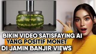AUTO MONET SIH INI‼️Tutor Bikin Konten Satisfaying AI Yang Bisa Cuan Di Youtube