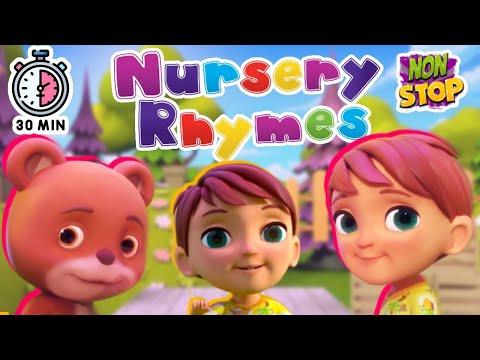 Non Stop 30 Mins | BBTV Nursery Rhymes & Kids Songs | Learn Rhymes, Colors, Shapes, ABC, Poems