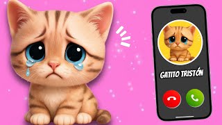 LLAMADA A GATITO TRISTON 📞- Se perdió su pelotita de jugar, ayúdalo a encontrarla!😻