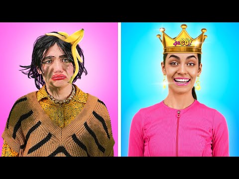 MAQUIAGEM ANTIGA VS MAQUIAGEM NOVA || Truques Fantásticos de Beleza e Roupas por 123GO!SCHOOL