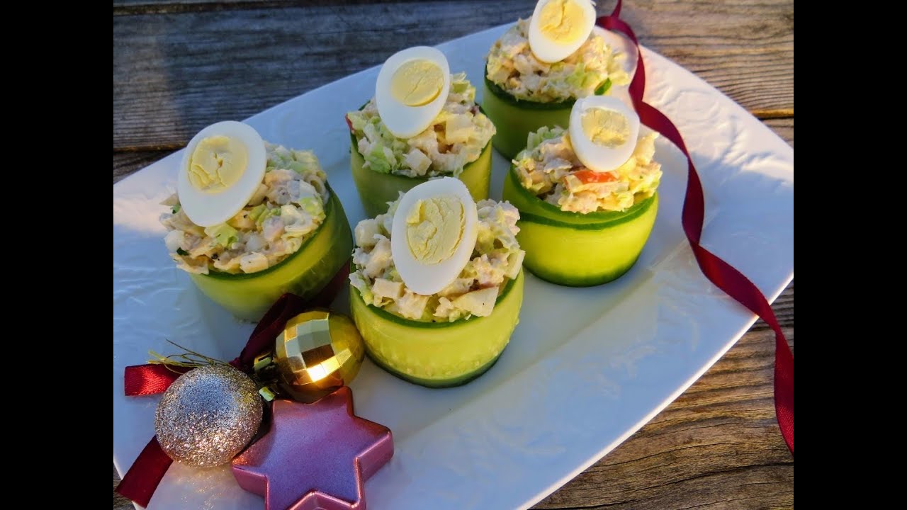 Вкуснейший салат к новому году с праздничной подачей