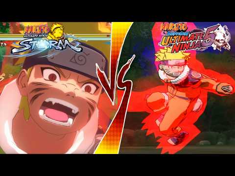 Naruto Ultimate Ninja 5 VS Naruto Storm-All Characters Jutsus/Ninjutsus Comparison