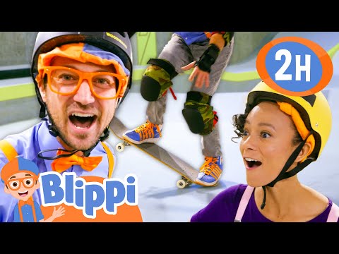 Blippi and Meekah's Epic Skateboarding Tricks | BEST OF BLIPPI TOYS | Educational Videos for Kids