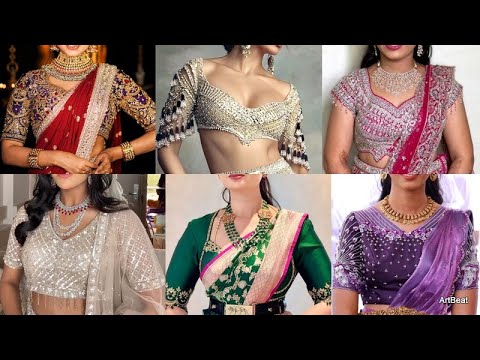 Trendy Designer Silk Saree Blouse Designs Amazing Work Designs For Sarees, Croptops & Lehengas 2025