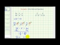Solving Rational Equations Concepts