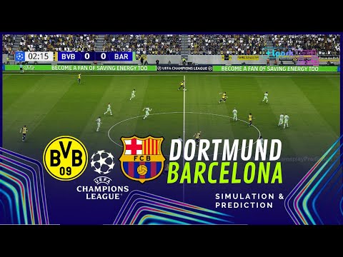 BORUSSIA DORTMUND vs BARCELONA UEFA Champions League 24/25 - Full Match Simulation and Prediction