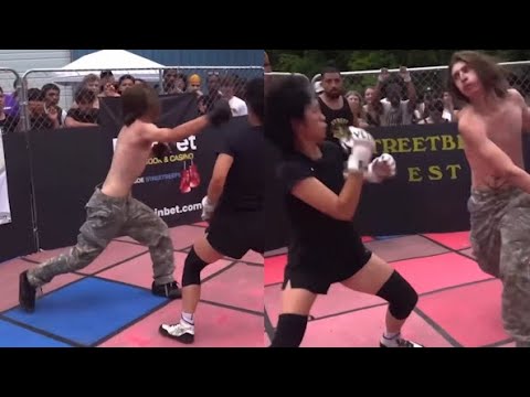 Woman Schools Man In Real Fight