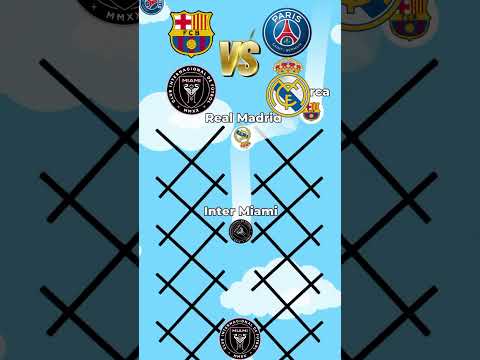 real vs barca vs osg vs miami #marblesrace #football #usa #realmadrid #barca #championsleague #psg