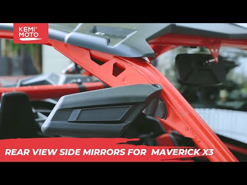 How to install Rear View Side Mirrors for Can-Am Maverick X3/X3 Max Turbo R 17/18/19/2020 | Kemimoto