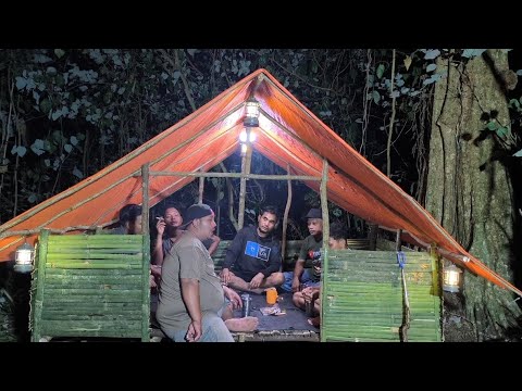 2 hari camping menjelajahi 7 bukit hutan sumatra // tidur nyenyak sampai pagi di pondok bambu