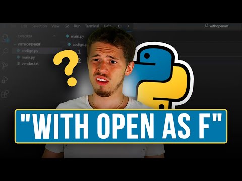 O que significa "with open as f" em Python