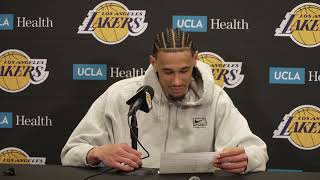 Jaxson Hayes Post Game Lakers vs Washington Wizards 3/30/26