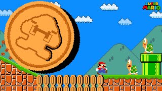 Super Mario Bros., but Everywhere Mario Goes, the World Turns to COIN