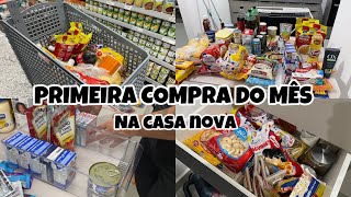 PRIMEIRA COMPRA DO MÊS e organização nos armários na casa nova! 🛒🤎