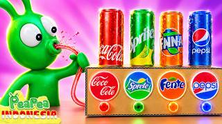 Pea Pea Mencoba Mesin Penjual Otomatis Soda Ajaib  🌈 Kartun Anak Lucu