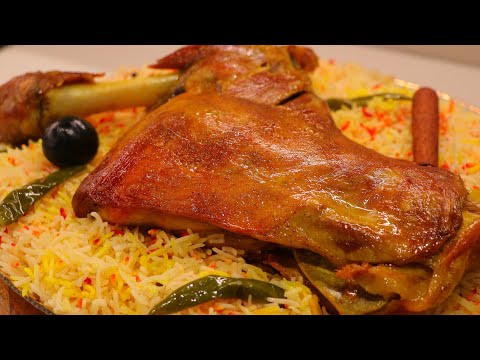 طريقة طبخ مندي اللحم في البيت بطريقه سهله مع الرز النثري والسحاوق