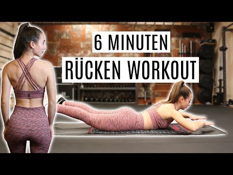 6 MINUTEN RÜCKEN WORKOUT für Zuhause | Rückenmuskulatur aufbauen und stärken!