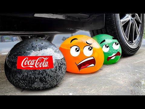 Crushing Crunchy & Soft Things by Car! EXPERIMENT: Car vs Lighter, Coca, M&M's | Woa Doodland