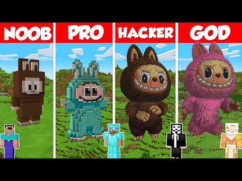 Labubu Build Battle Challenge - Noob vs Pro vs Hacker vs God - Minecraft Animation