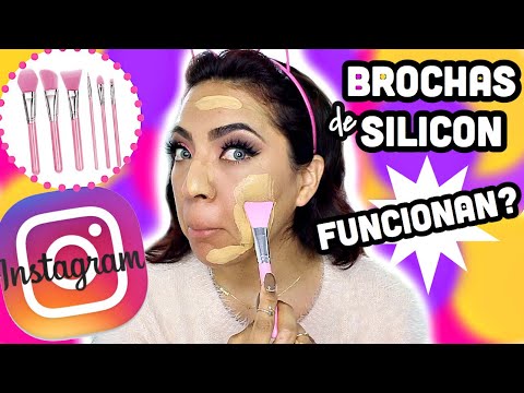PROBANDO MAQUILLAJE DE INSTAGRAM: BROCHAS DE SILICON ♥BeautybyNena
