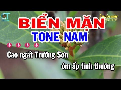 Karaoke Biển Mặn Tone Nam ( Am ) Nhạc Sống Tuấn Kiệt