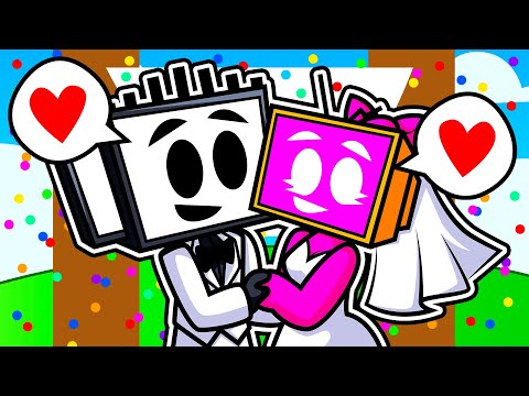 La BODA de TV WOMAN y TITAN TV MAN en ROBLOX!