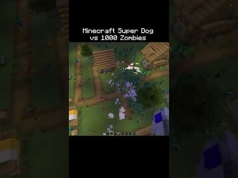 Minecraft Super Dog vs 1000 Zombies #shorts