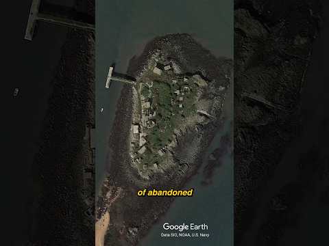 Exploring abandoned military base on a remote island! 😱 #abandonedplaces #googleearth #adventure