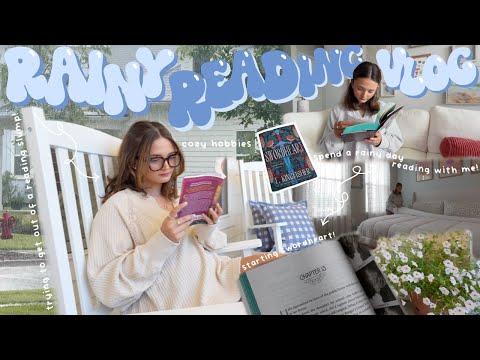 a *cozy* rainy day reading vlog! 📖🧘🏻‍♀️⛈️