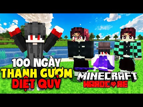 KiraMC Tóm Tắt 100 Ngày Minecraft Thanh Gươm Diệt Quỷ Sinh Tồn Siêu Khó !!