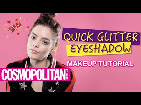 Quick Glitter Eyeshadow Makeup Tutorial (Tanpa Fall Out)