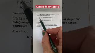 AYT’nin İlk 10 Sorusuna Aday Soru! ✍️#yks2026, #aytmatematik, #matematik#3dyayınları