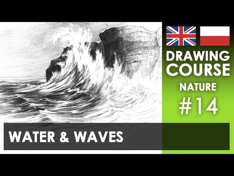 Drawing tutorial - Water & waves | Kurs rysunku - Woda...