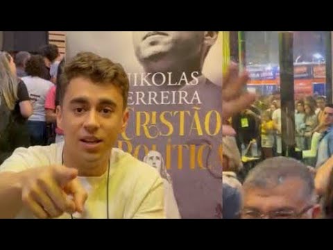 😱SURTOUNikolas Ferreira na Bienal do livro em SP com sua esposa e filha