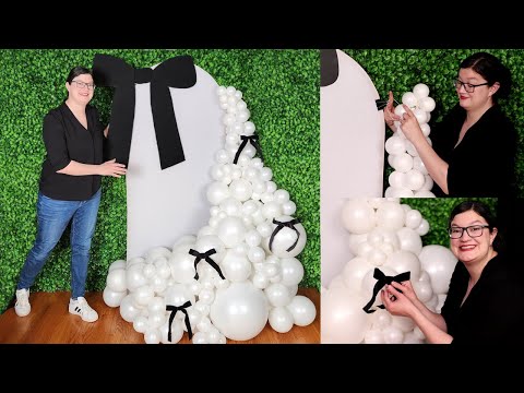 Black Velvet Bow Organic Balloon Garland