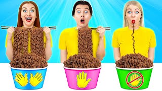 कोई हाथ नहीं या एक हाथ या दो हाथ से खाने का चैलेंज | पागल चुनौती Multi DO Food Challenge