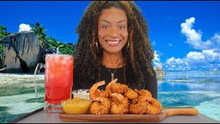 Eating Homemade Fried Coconut Shrimp! These Are Fire!