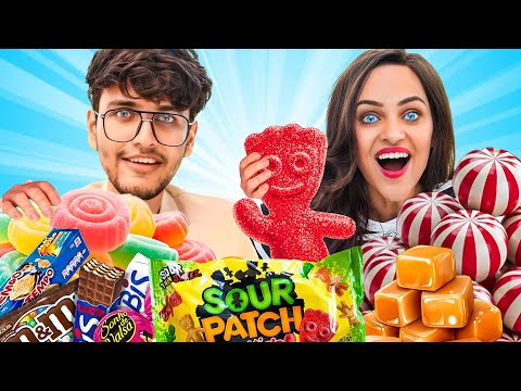 Unboxing SWEET vs SOUR Candies with my BROTHER