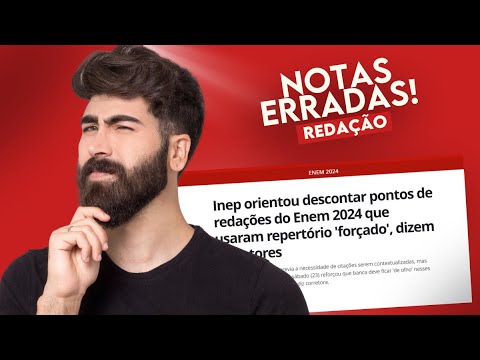 NOTAS ERRADAS NA REDAÇÃO DO ENEM! desproporção, injustiça e irresponsabilidade