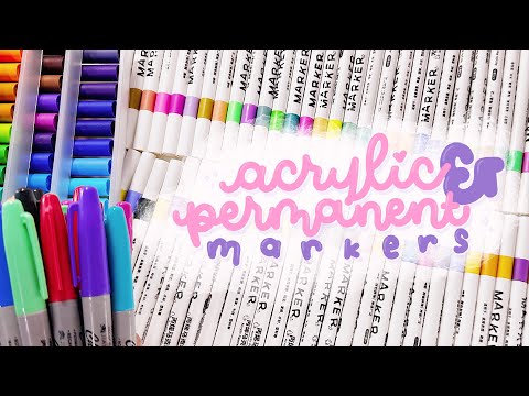 •. Review Acrylic dan Permanent Marker cuma Rp 1.000an aja?! Stationery Haul Marker Murah .•