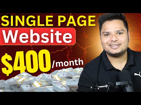 How A Single Page Website Making $400/Month 😱 No Coding | No Blogging