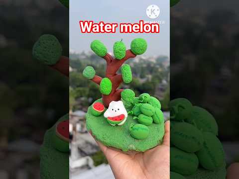 DIY idea 🌲supar clay diye water melon with clay🌲🍈🍉#trend #diy #clayart #art