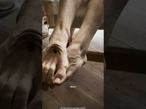 He created a man's leg from a wood, which is unique😍#shorts #viralshorts